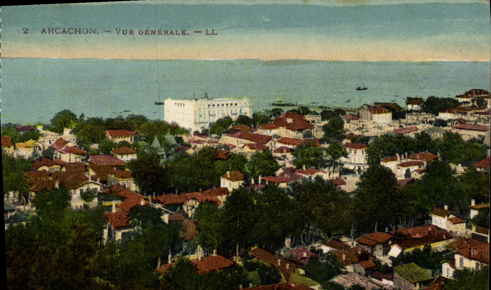 VINTAGE POSTCARD Arcachon View