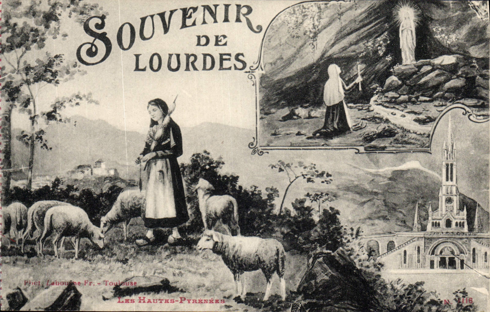 POSTAL de la VENDIMIA a recordar de Bernadette pesada Lourdes