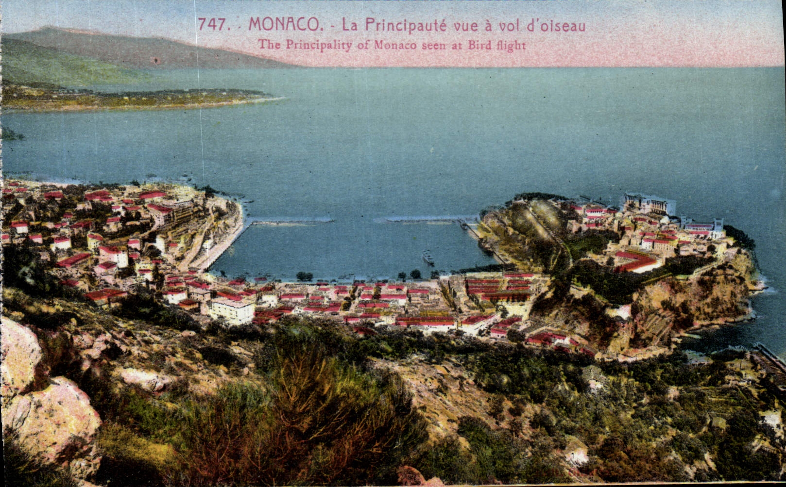 CPA Monaco La Principaute Vue A Vol D'Oiseau