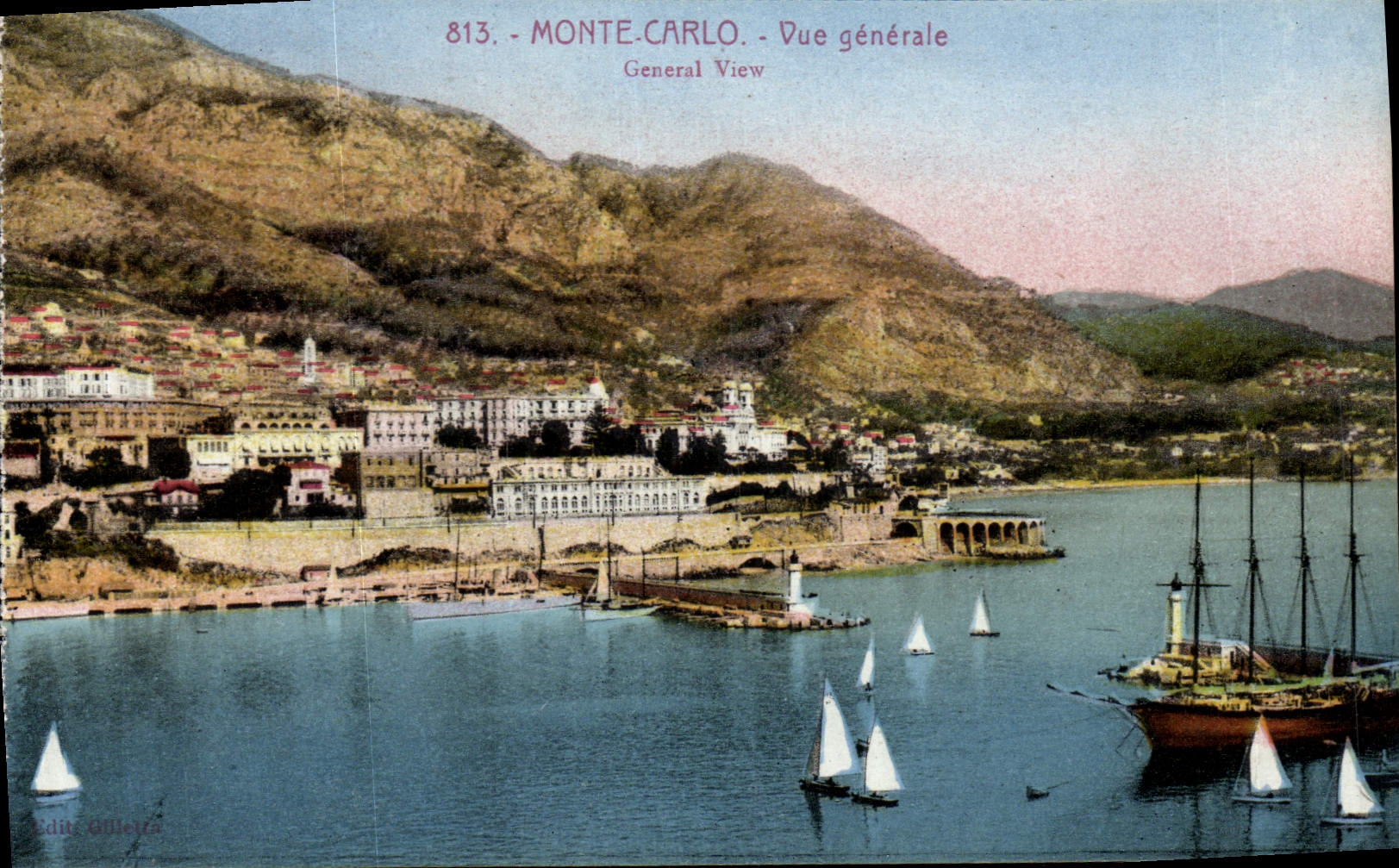 CPA Monte Carlo Vue Generale Bateau
