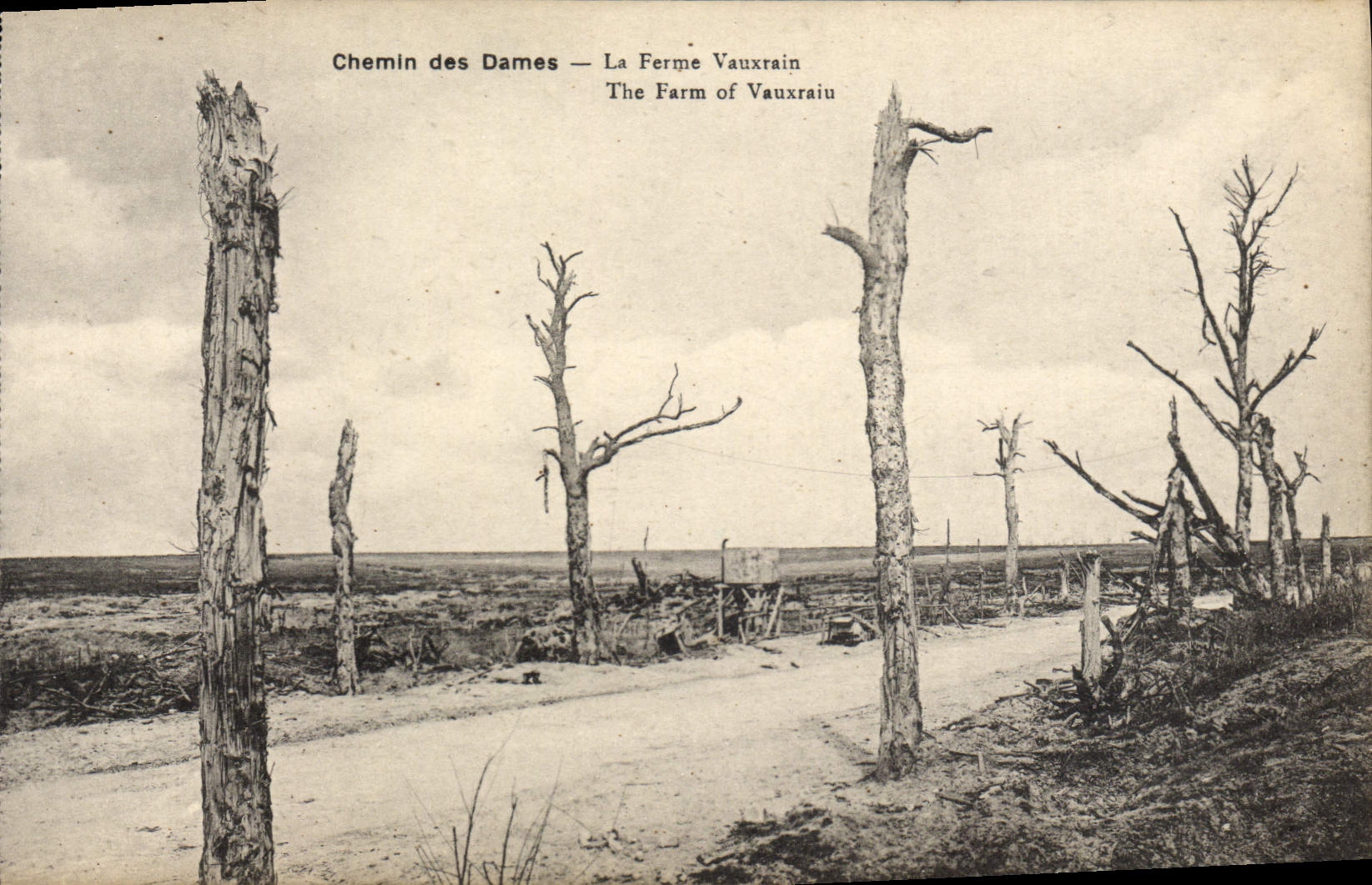CPA Chemin Des Dames La Ferme Vauxrain Militaria