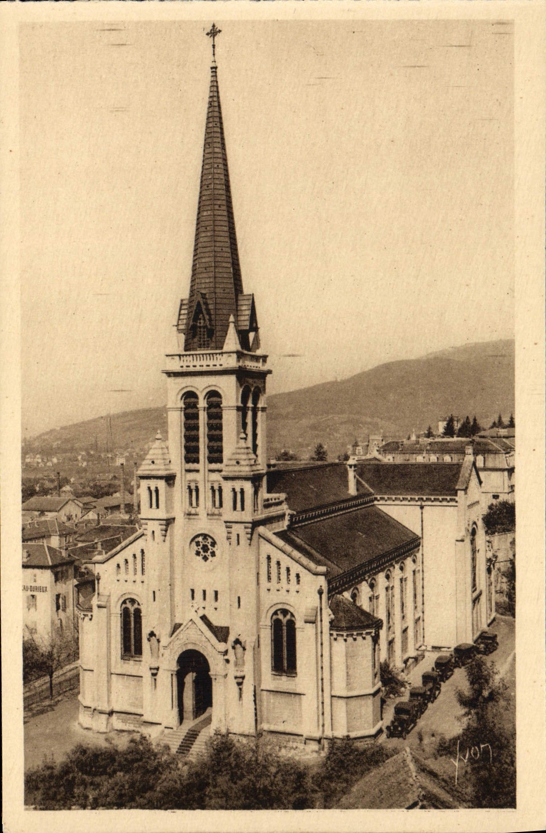 VINTAGE POSTCARD Aix Les Bains the Church