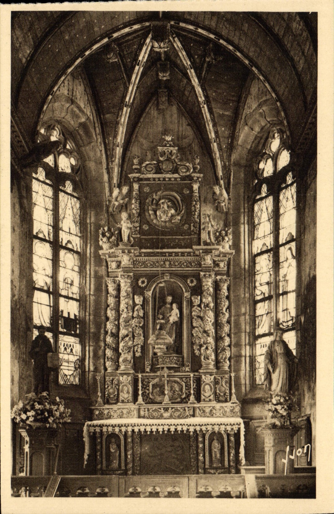 CPA Saint Thegonnec Autel De Saint Joseph