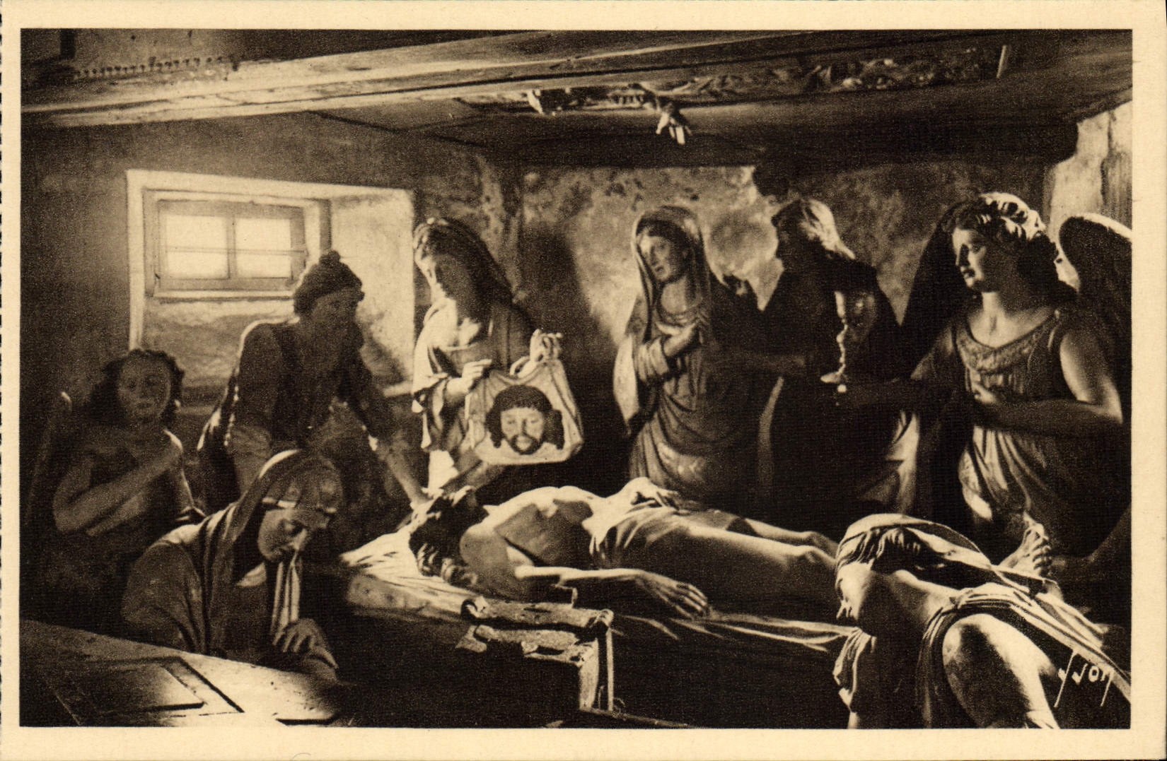 VINTAGE POSTCARD Holy Thegonnec the Church the Sepulchre