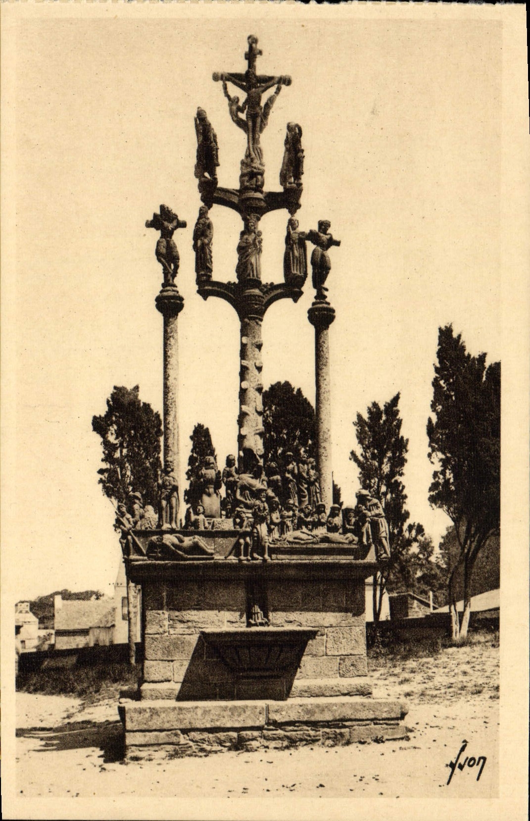 CPA Saint Thegonnec Le Calvaire