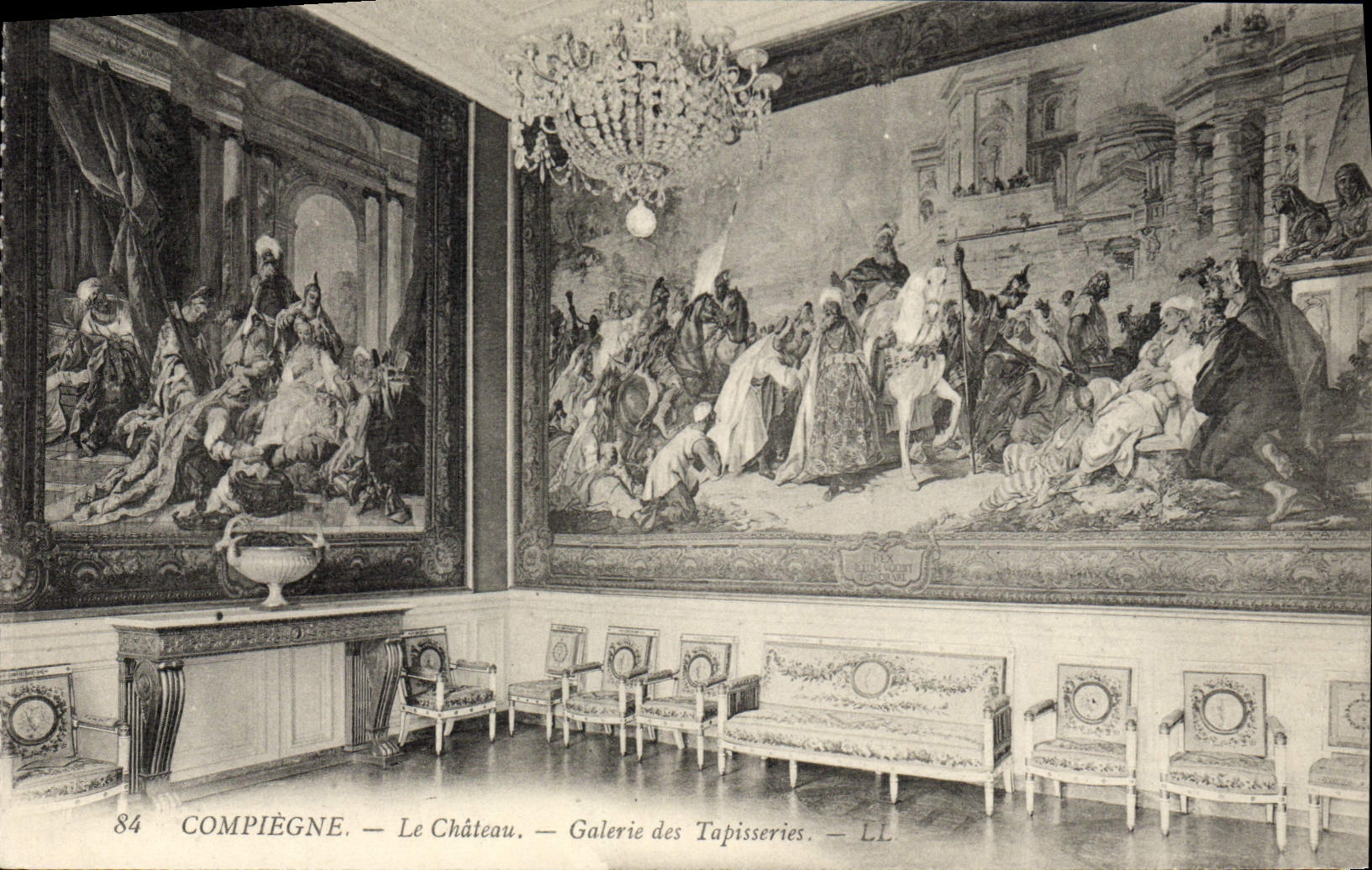 VINTAGE POSTCARD Compiegne the Castle Gallery Of the Tapestries