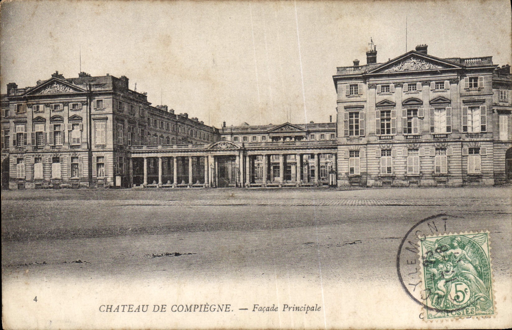 VINTAGE POSTCARD Castle Of Compiegne Principal Frontage