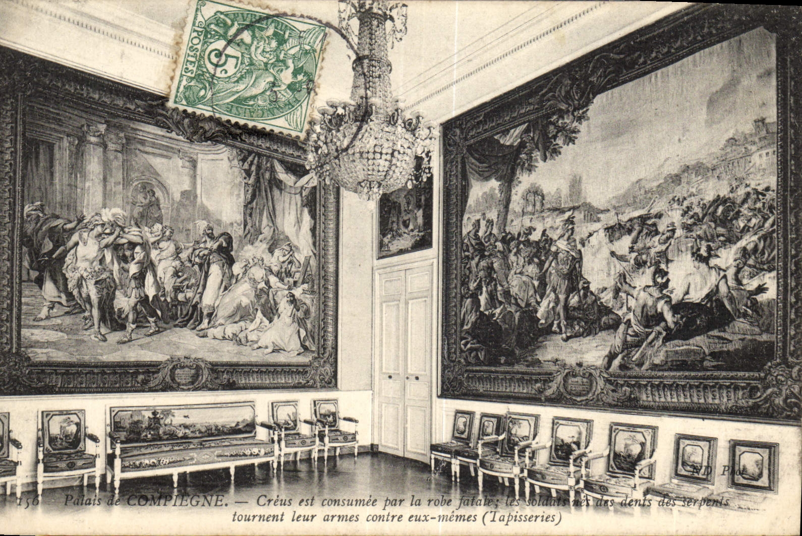 CPA Palais De Compiegne Cresus est consume par la rode fatale