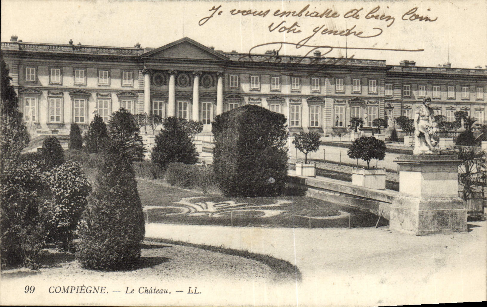 VINTAGE POSTCARD Compiegne the Castle