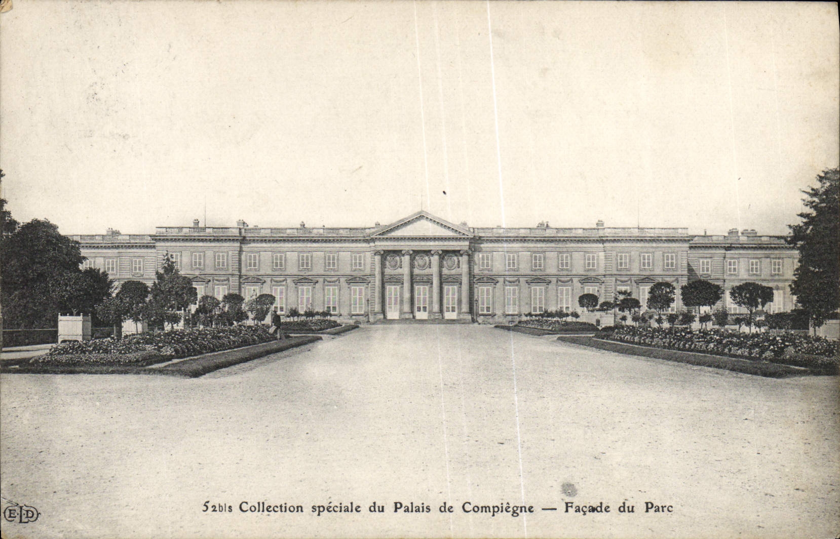 Ataque frontal de Compiegne de la POSTAL de la VENDIMIA del parque