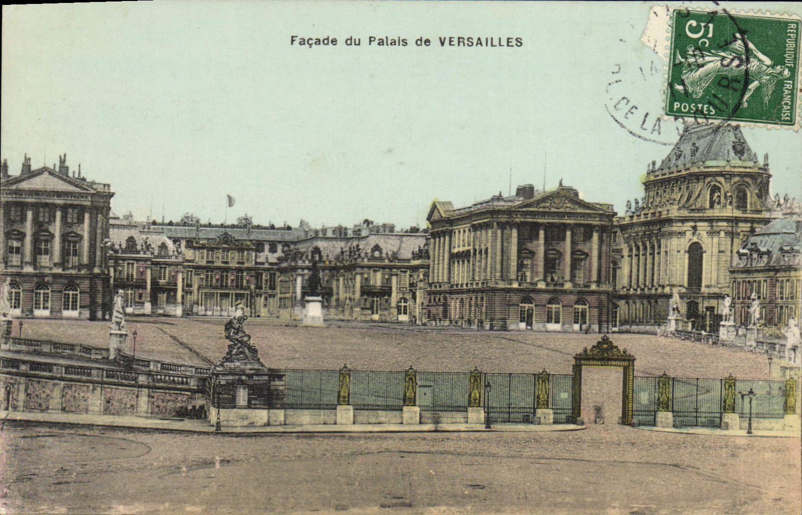 Ataque frontal de Versalles de la POSTAL de la VENDIMIA del paladar