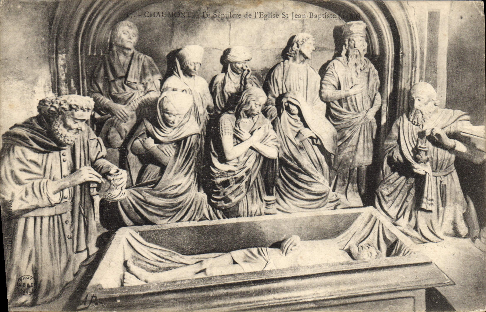 VINTAGE POSTCARD Chaumont Church St Jean Baptist