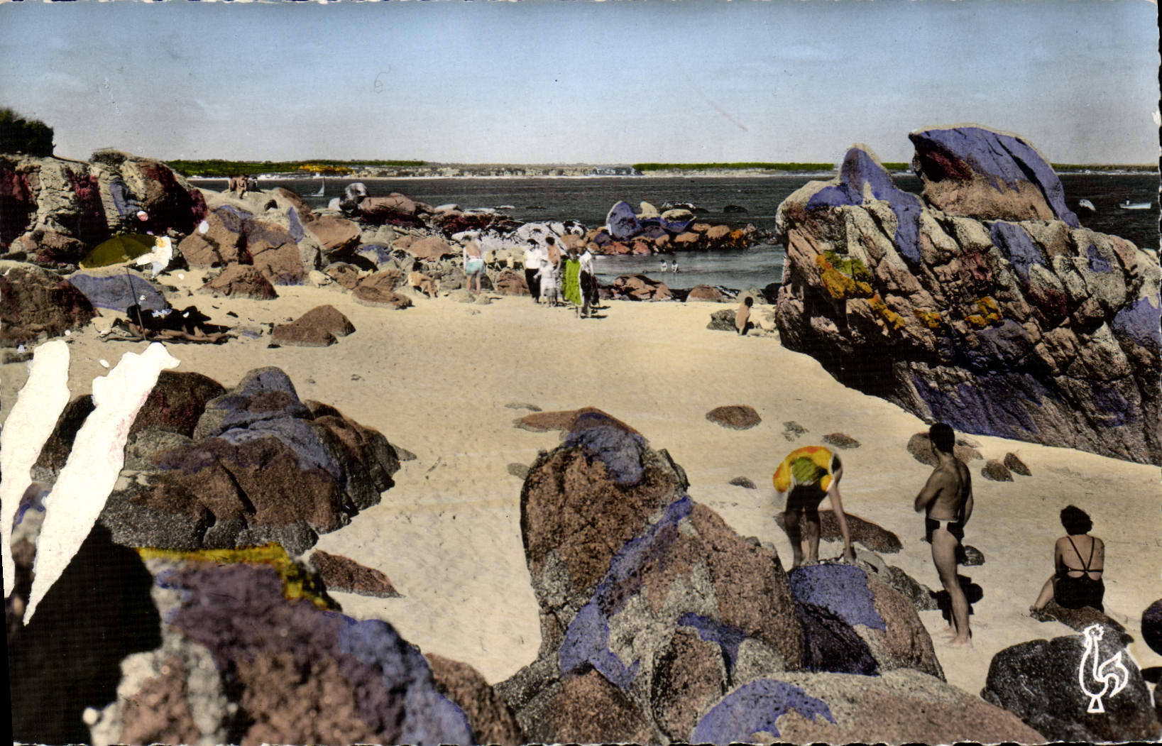 MODERN CARD Beg Meil Rocks And the Beach Of the Birds