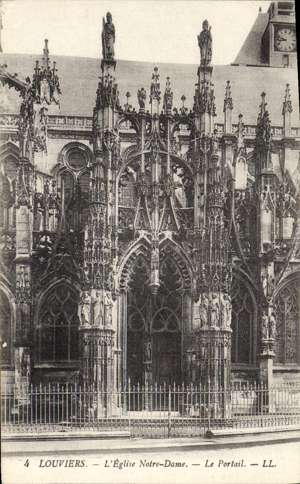CPA Louviers L'Eglise Notre Dame Le Portail