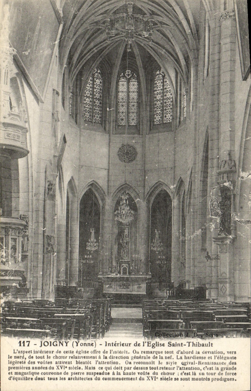 CPA Joigny Interieur De l'Eglise Saint Thibault