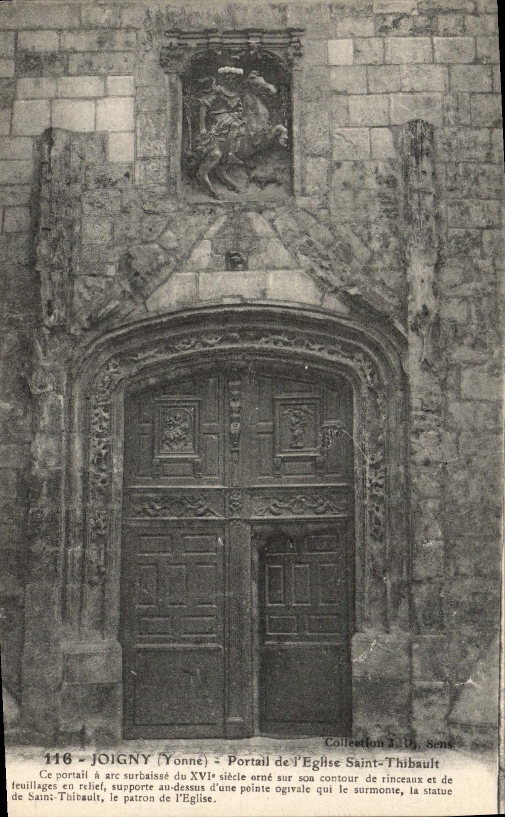 CPA Joigny Portail De l'Eglise Saint Thibault