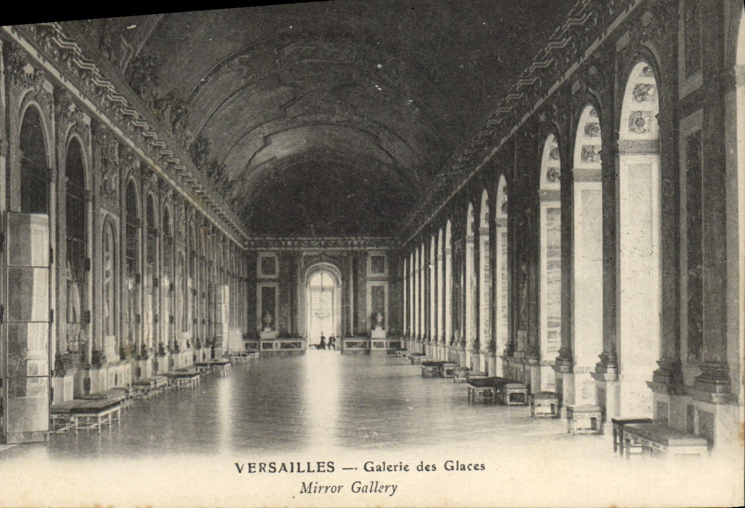 La galería de Versalles de la POSTAL de la VENDIMIA del hiela