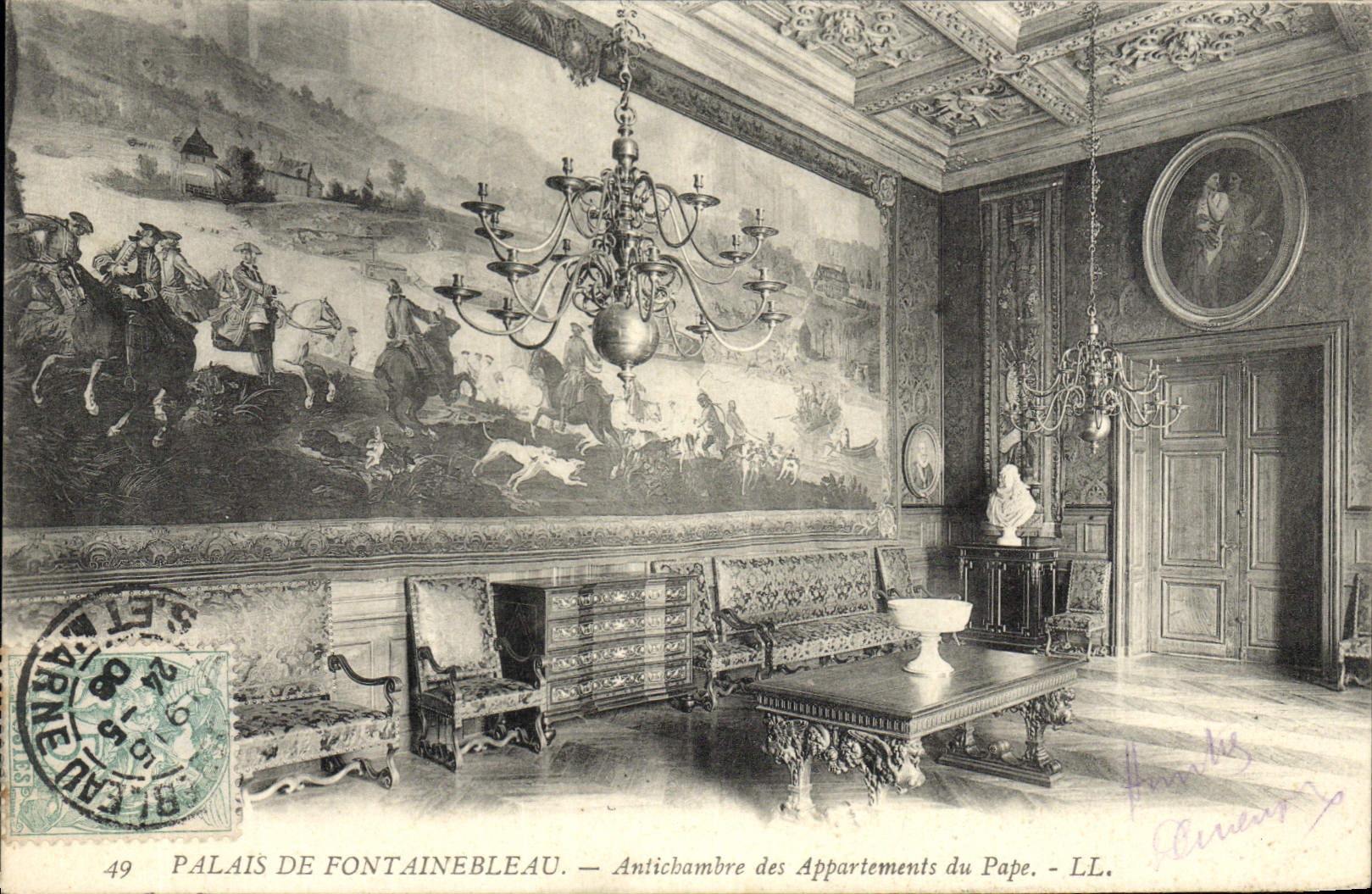 CPA Palais De Fontainebleau Antichambre Des Appartements Du Pape