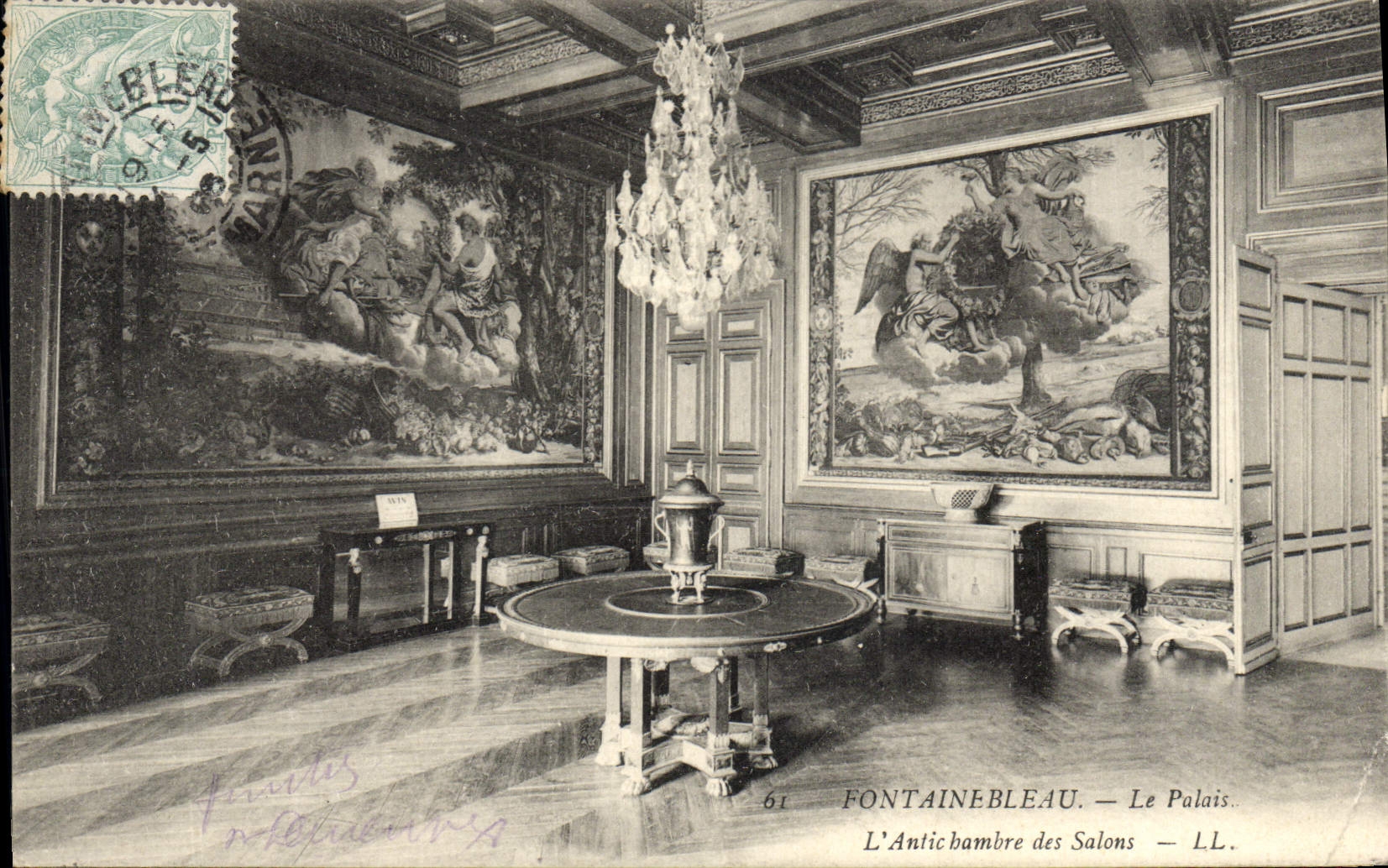 CPA Fontainebleau Le Palais L'Antichambre Des Salons