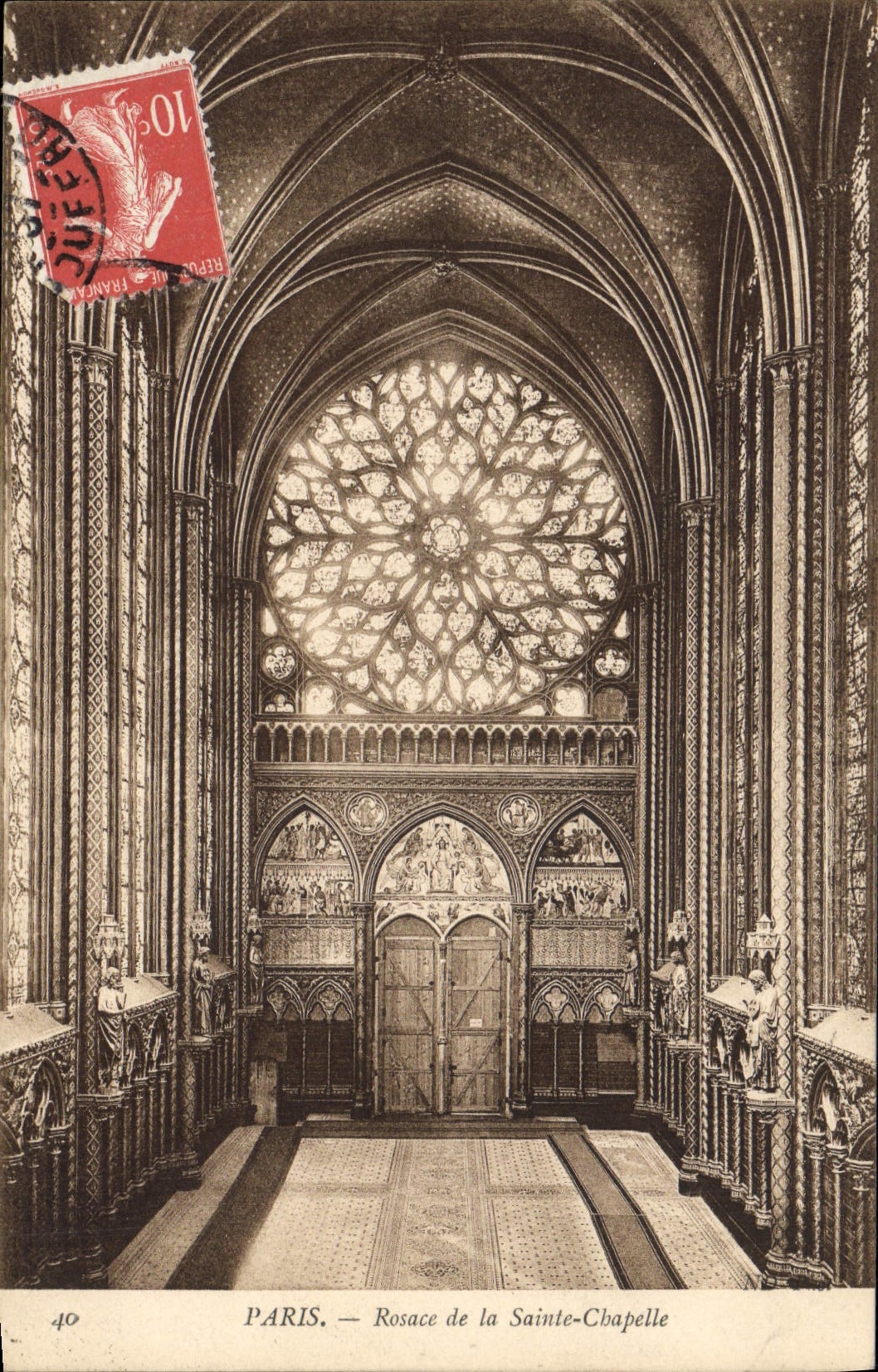 CPA Paris Rosace De La Sainte Chapelle