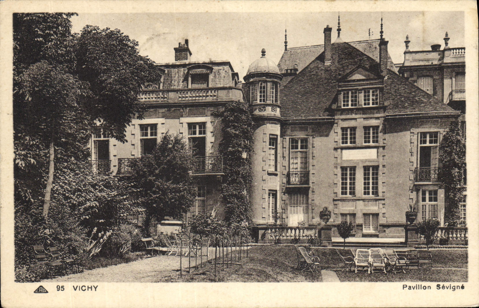 VINTAGE POSTCARD Vichy Sevigne House