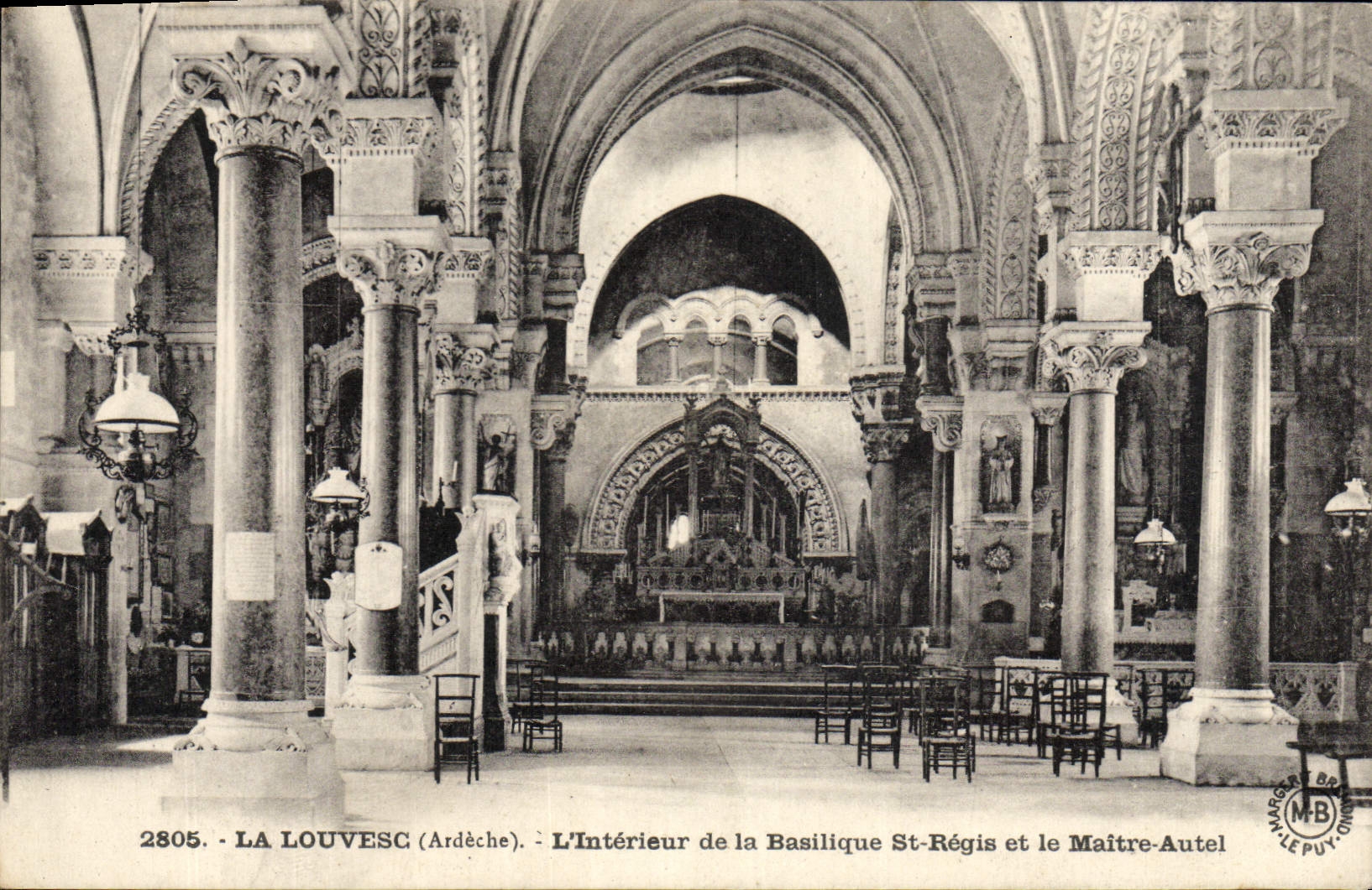 CPA La Louvesc L'Interieur De La Basilique St Regis Et Le Maitre Autel