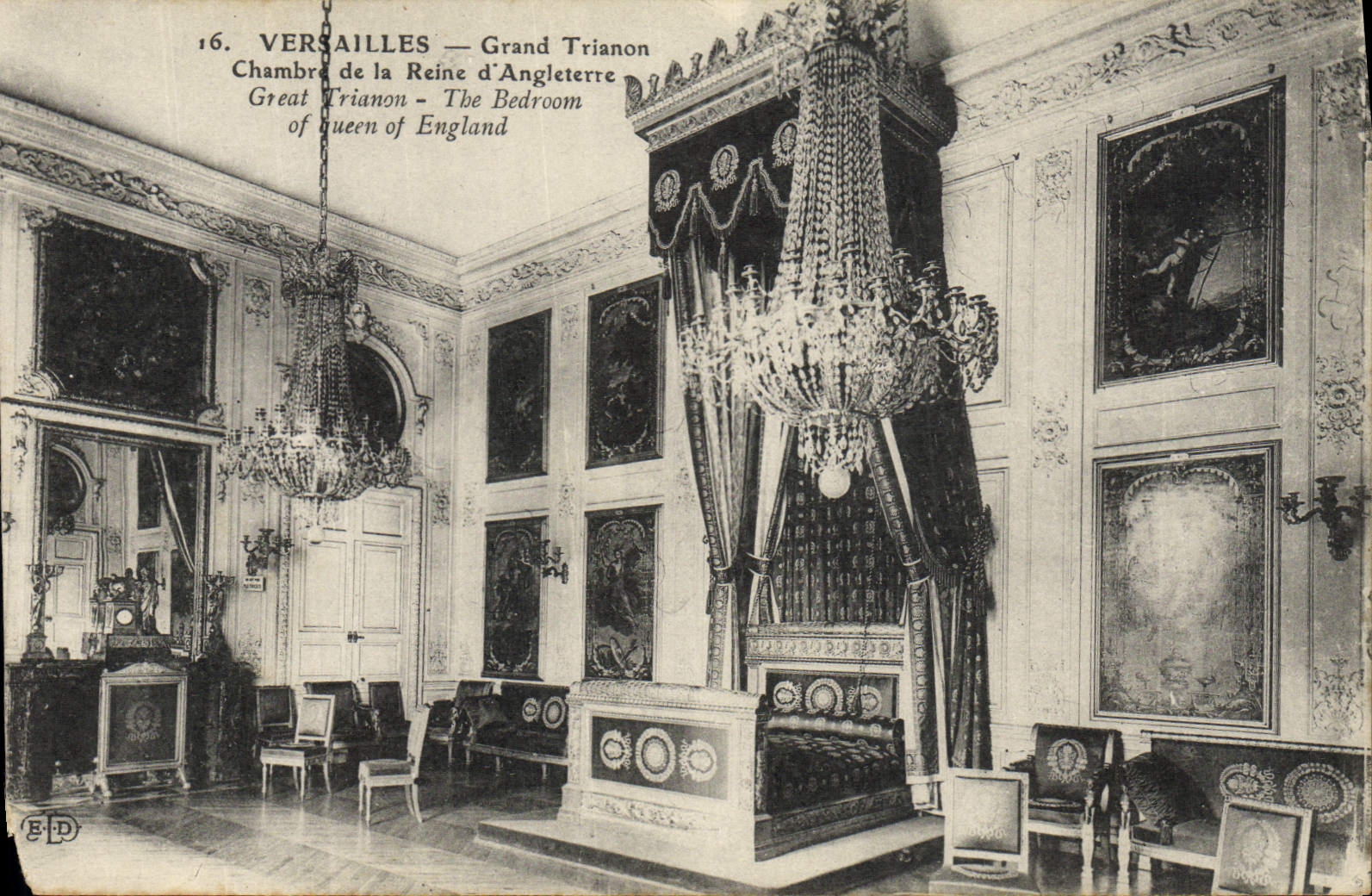 CPA Versailles Grand Trianon Chambre De La Reine D'Angleterre