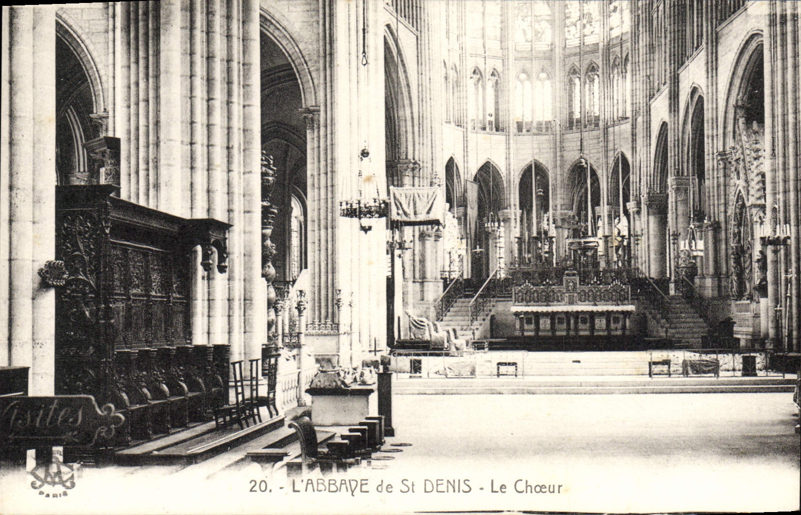 Abadía de la POSTAL de la VENDIMIA del estribillo del St Denis