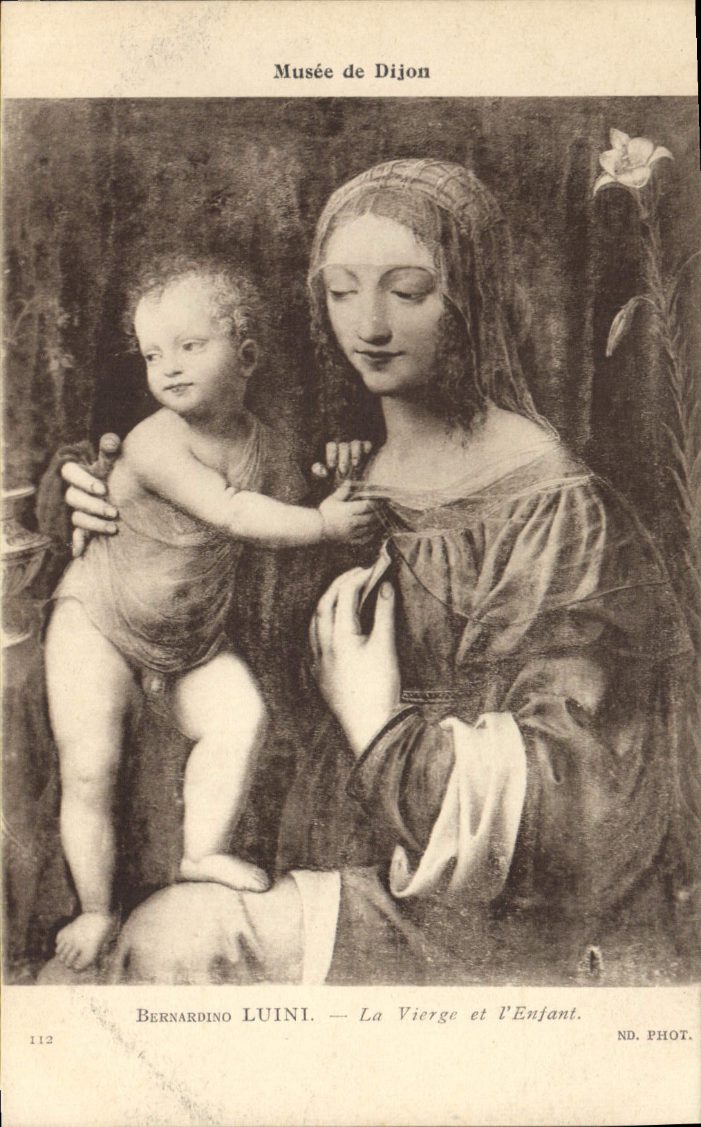 CPA Musee De Dijon Bernardino Luini La vierge et l'enfant