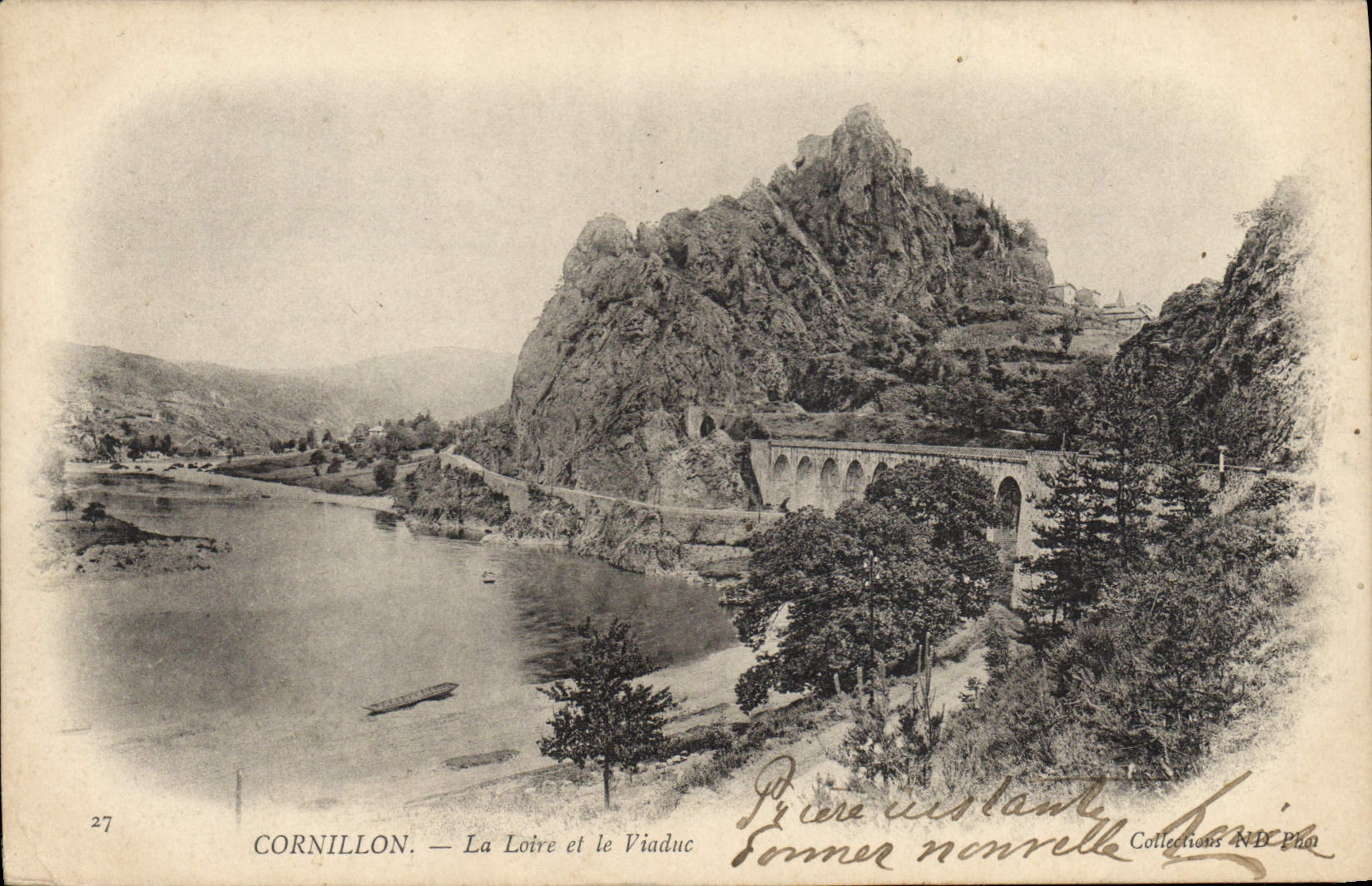 POSTAL Cornillon de la VENDIMIA el Loire y el viaducto