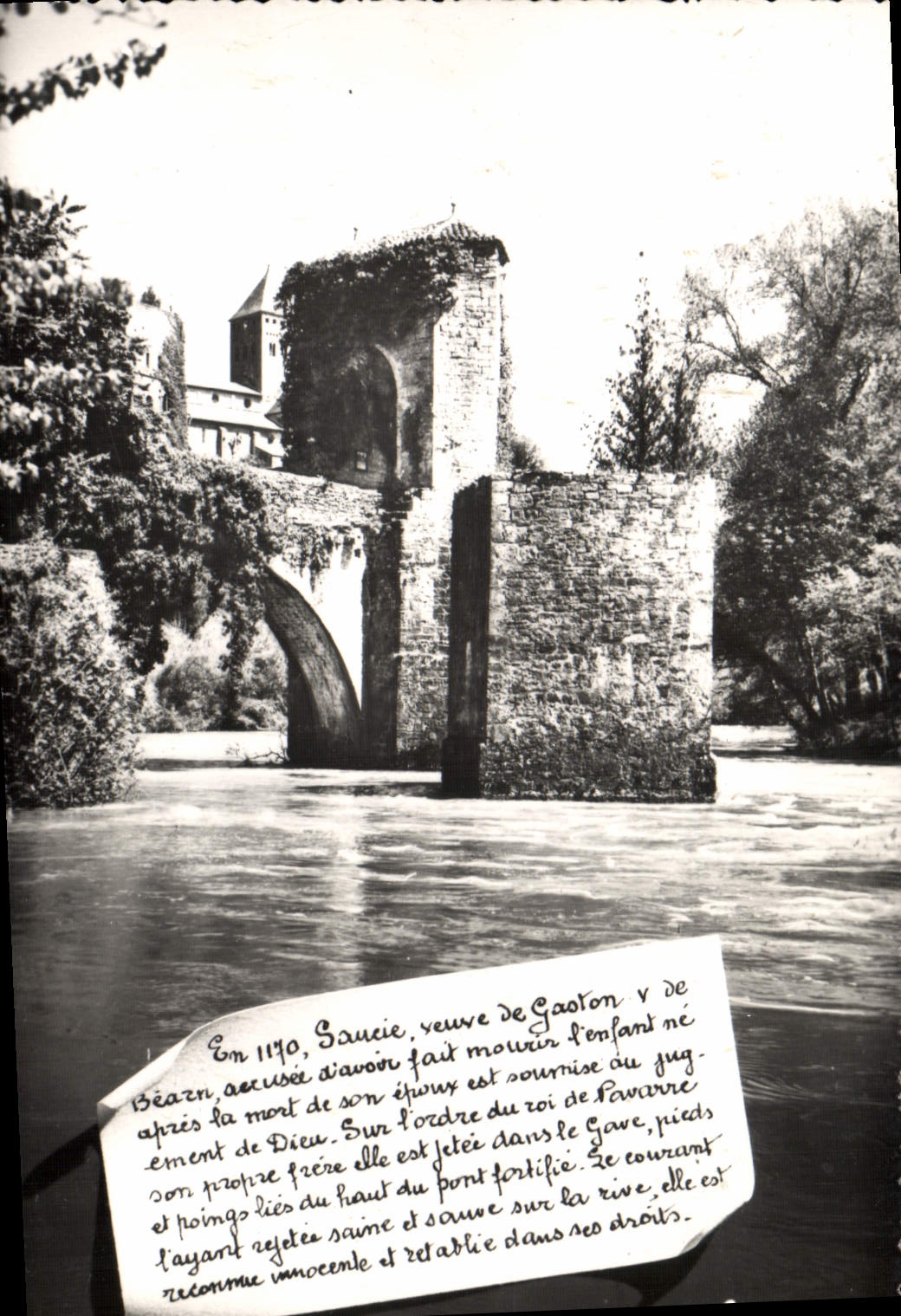MODERN CARD Sauveterre de Bearn the bridge of the legend