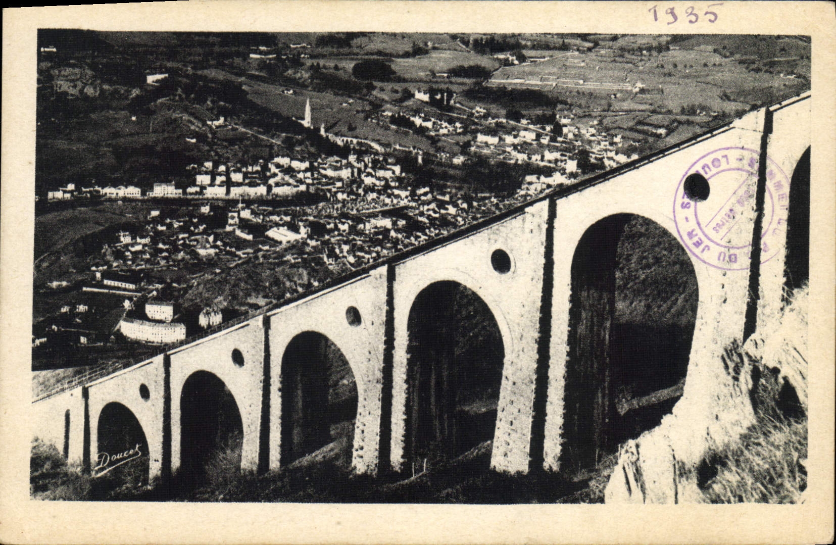 POSTAL de la VENDIMIA pesada el viaducto grande del funicular
