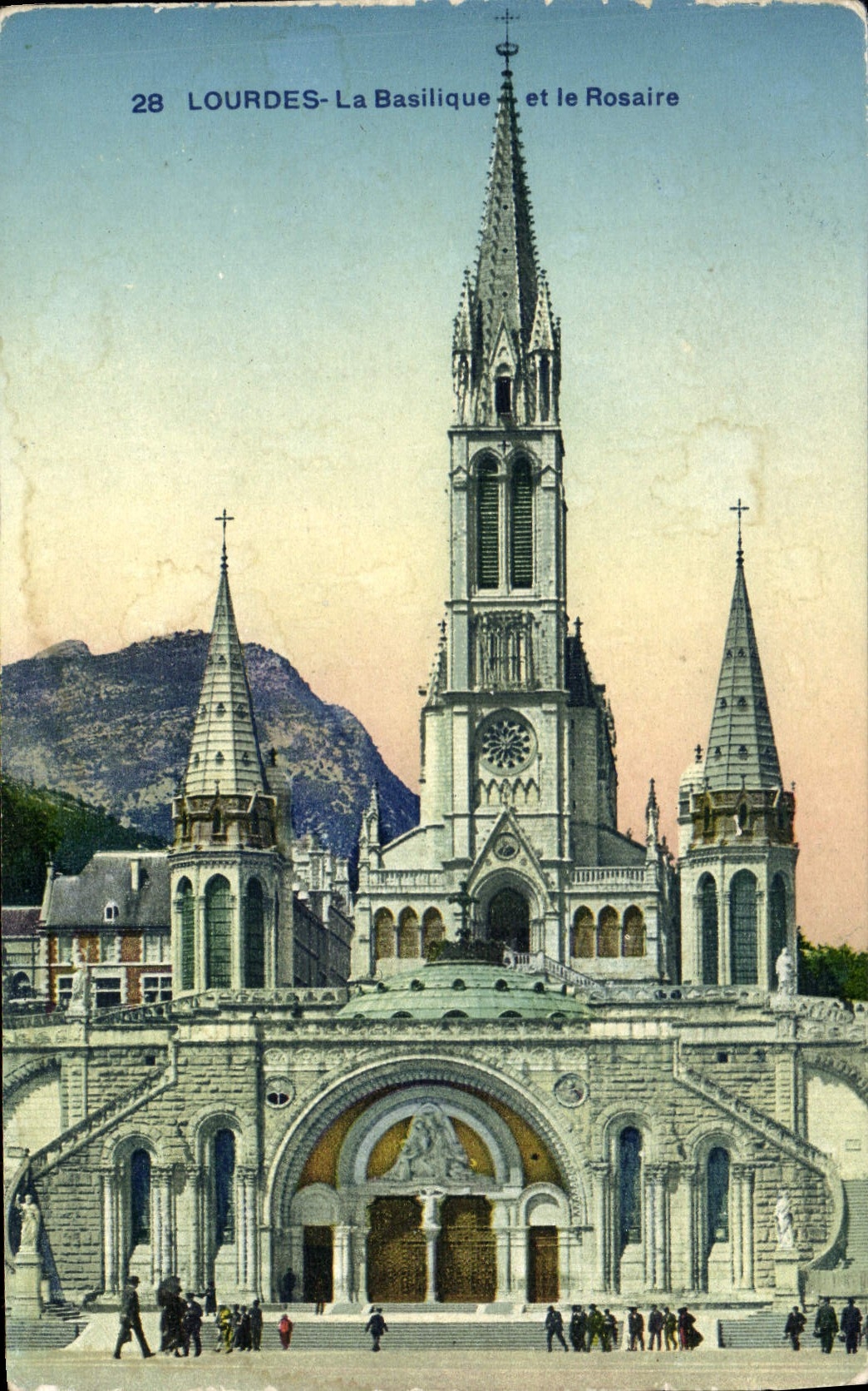 POSTAL de la VENDIMIA pesada la basílica y el rosario