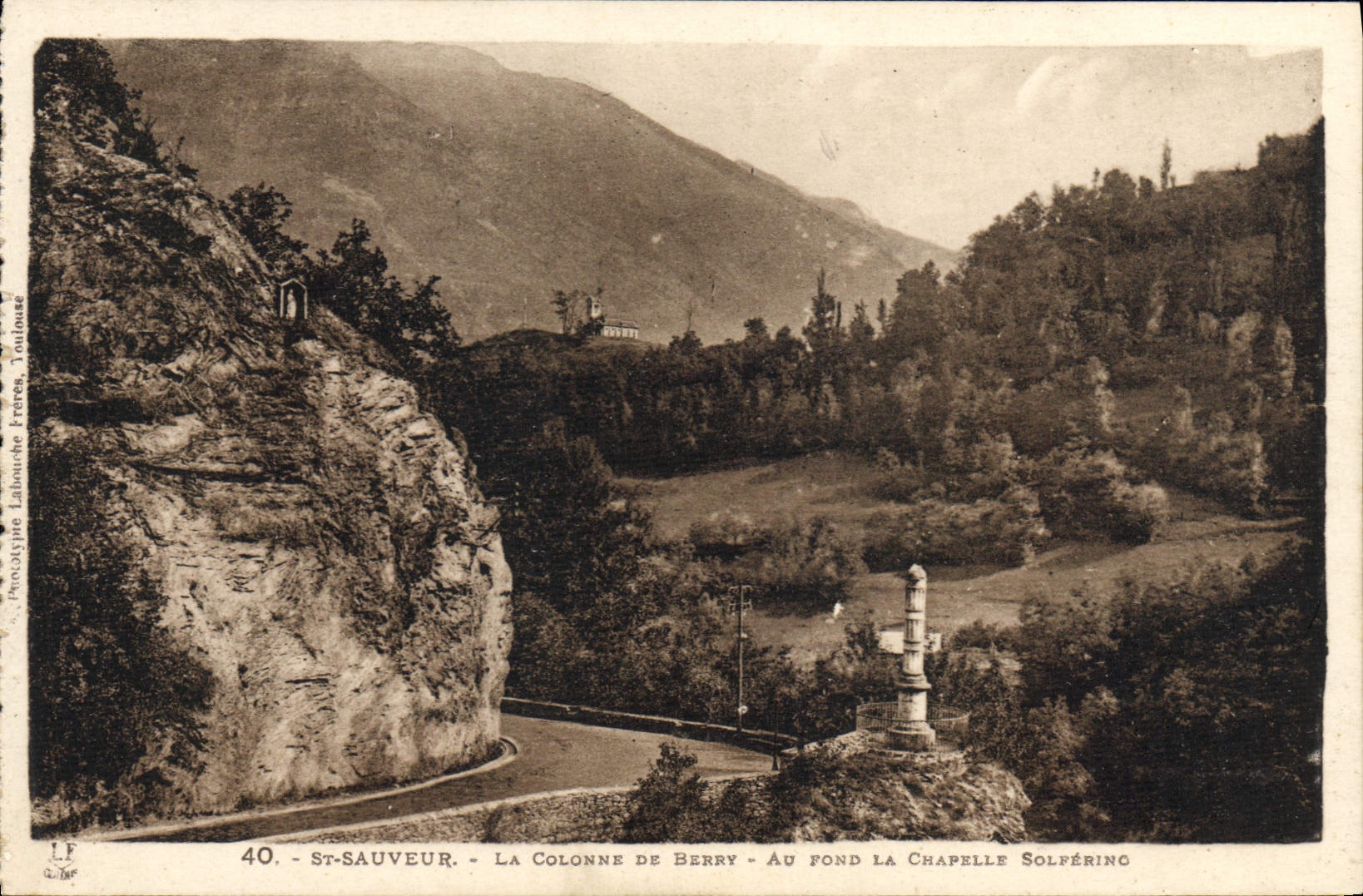 VINTAGE POSTCARD St Saver the Column De Berry At the Bottom the Solferino vault