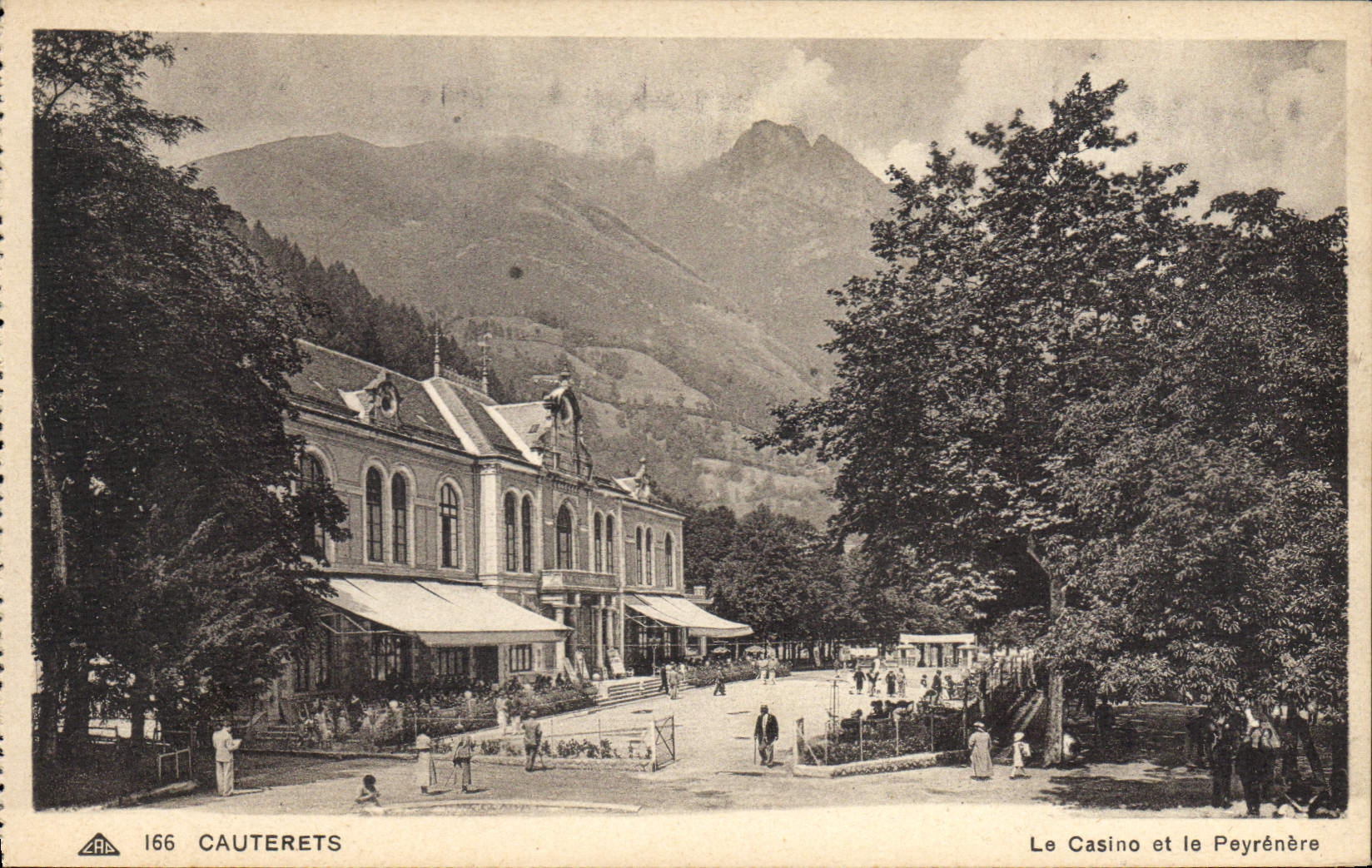 VINTAGE POSTCARD Cauterets the Casino And Peyrenere