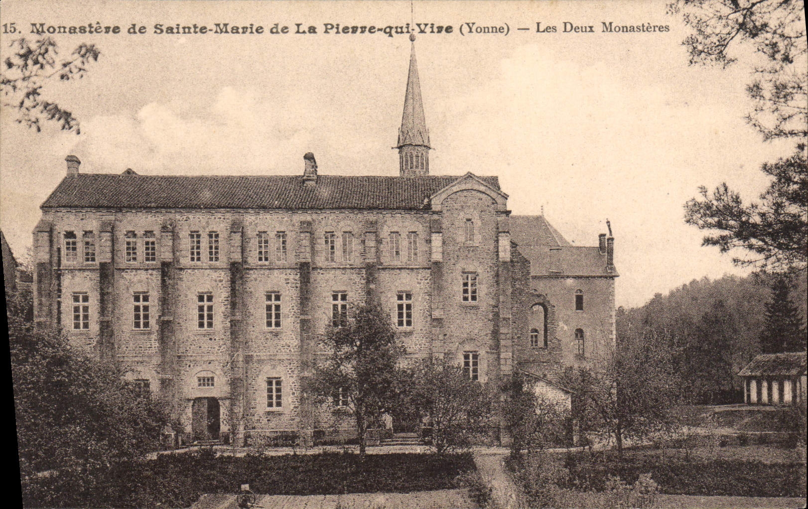 VINTAGE POSTCARD Monastery Of Sainte Marie Of Pierre Who Transfers the two monasteries