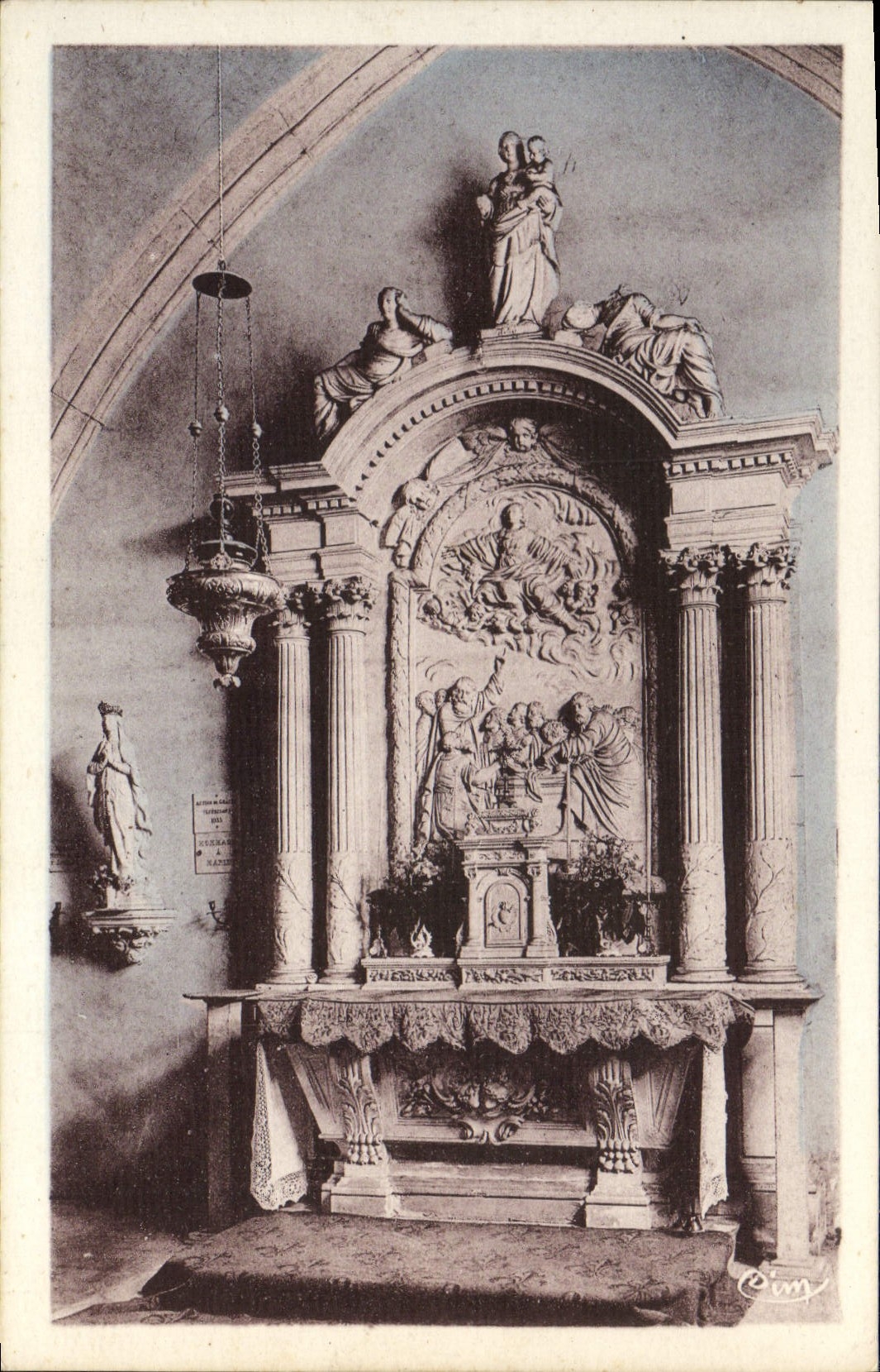 VINTAGE POSTCARD Mezilles the Furnace bridge Of the Virgin co.