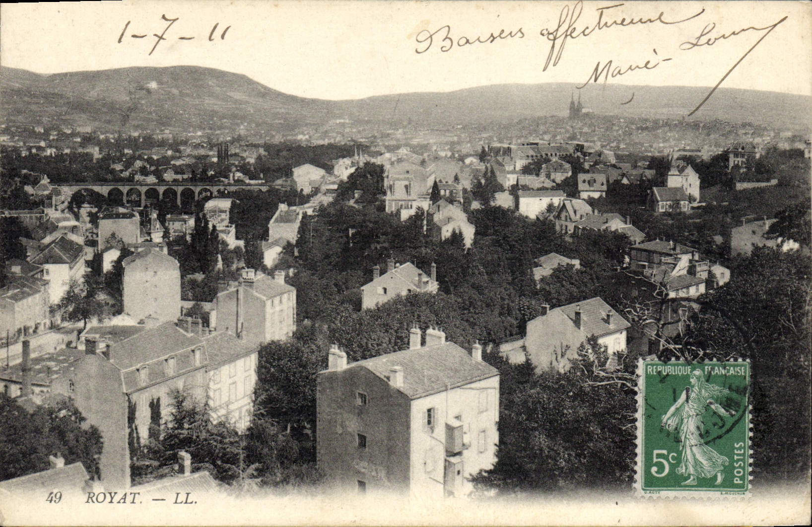 VINTAGE POSTCARD Royat