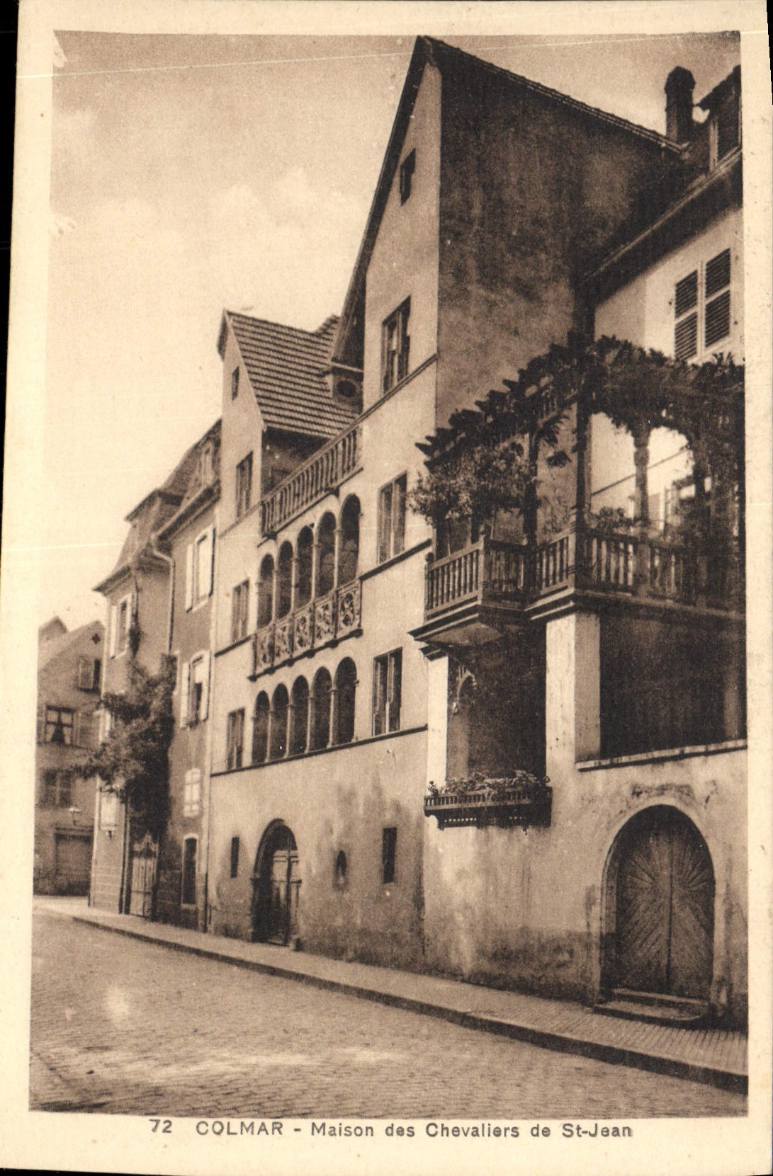 VINTAGE POSTCARD Colmar House Of the Knights Of St Jean