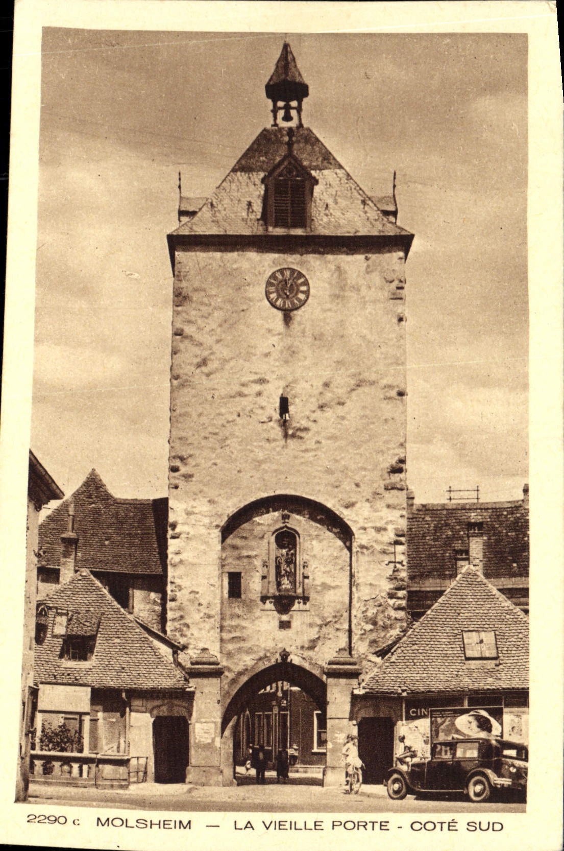 VINTAGE POSTCARD Molsheim the Old Gate Southern part