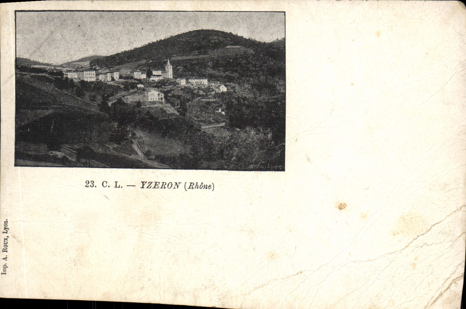 VINTAGE POSTCARD Yzeron