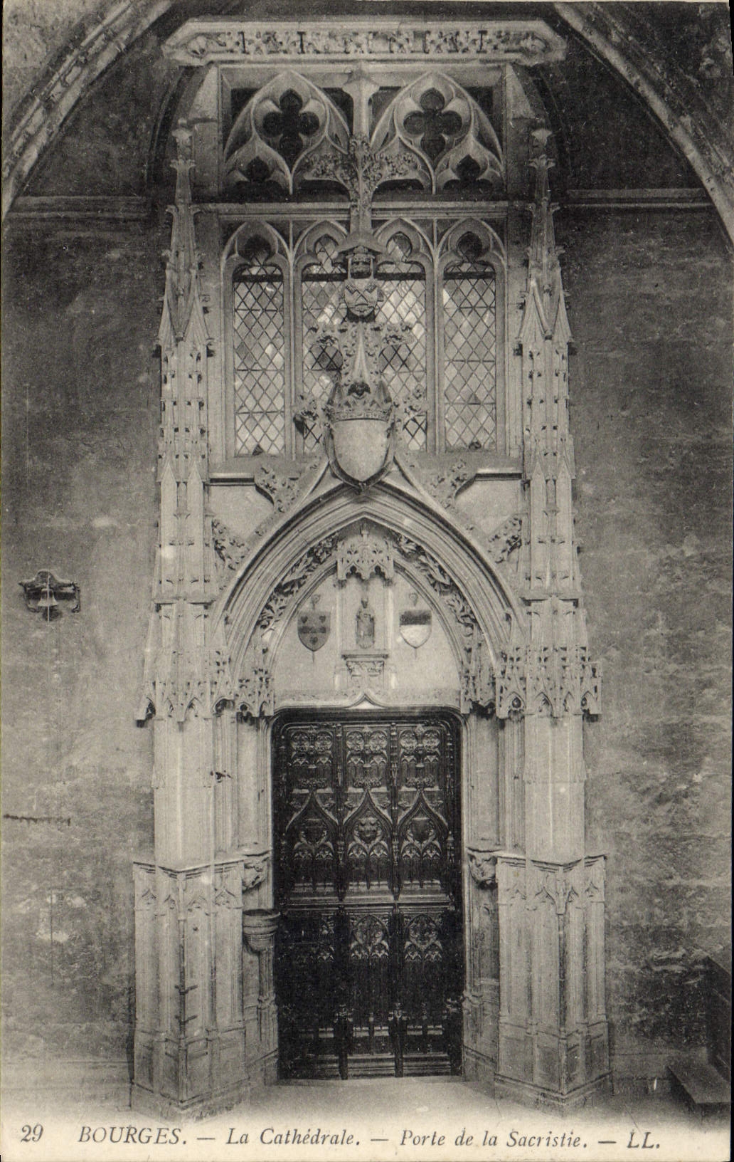 VINTAGE POSTCARD Bourges the Cathedral Carries Sacristy