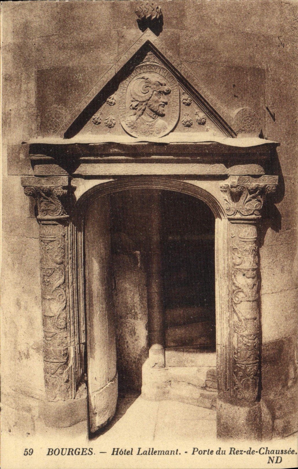 VINTAGE POSTCARD Bourges Hotel Lallemant Carries Of Rez De Chaussee