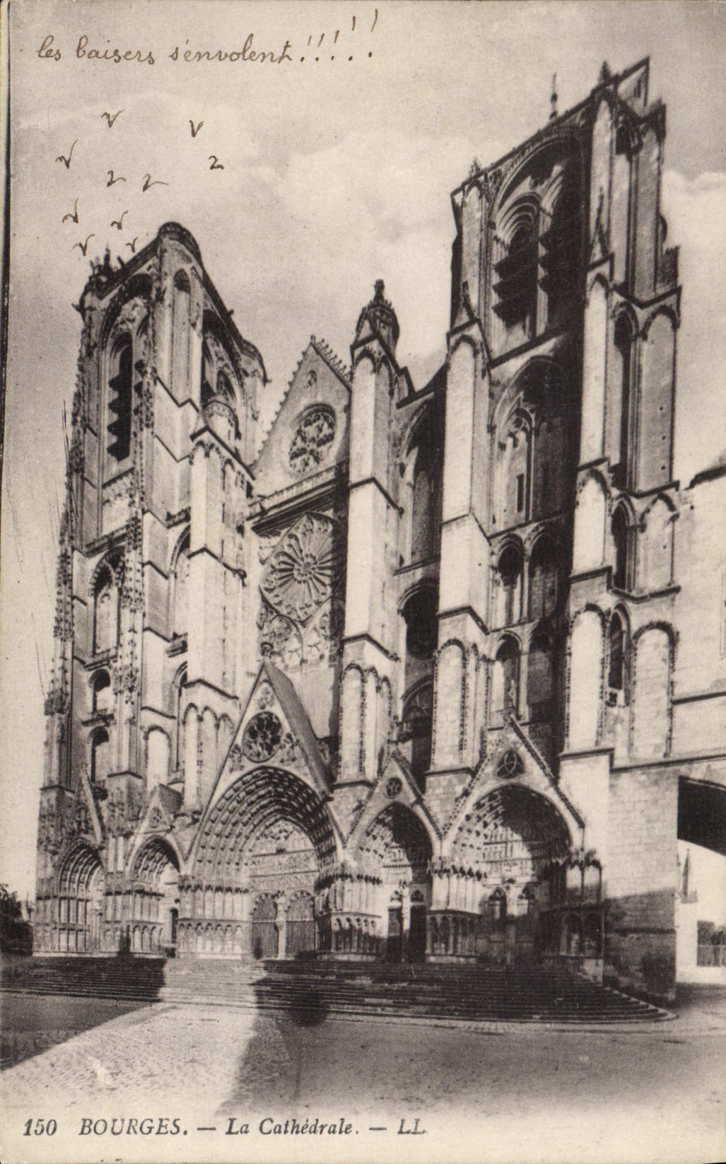 VINTAGE POSTCARD Bourges the Cathedral