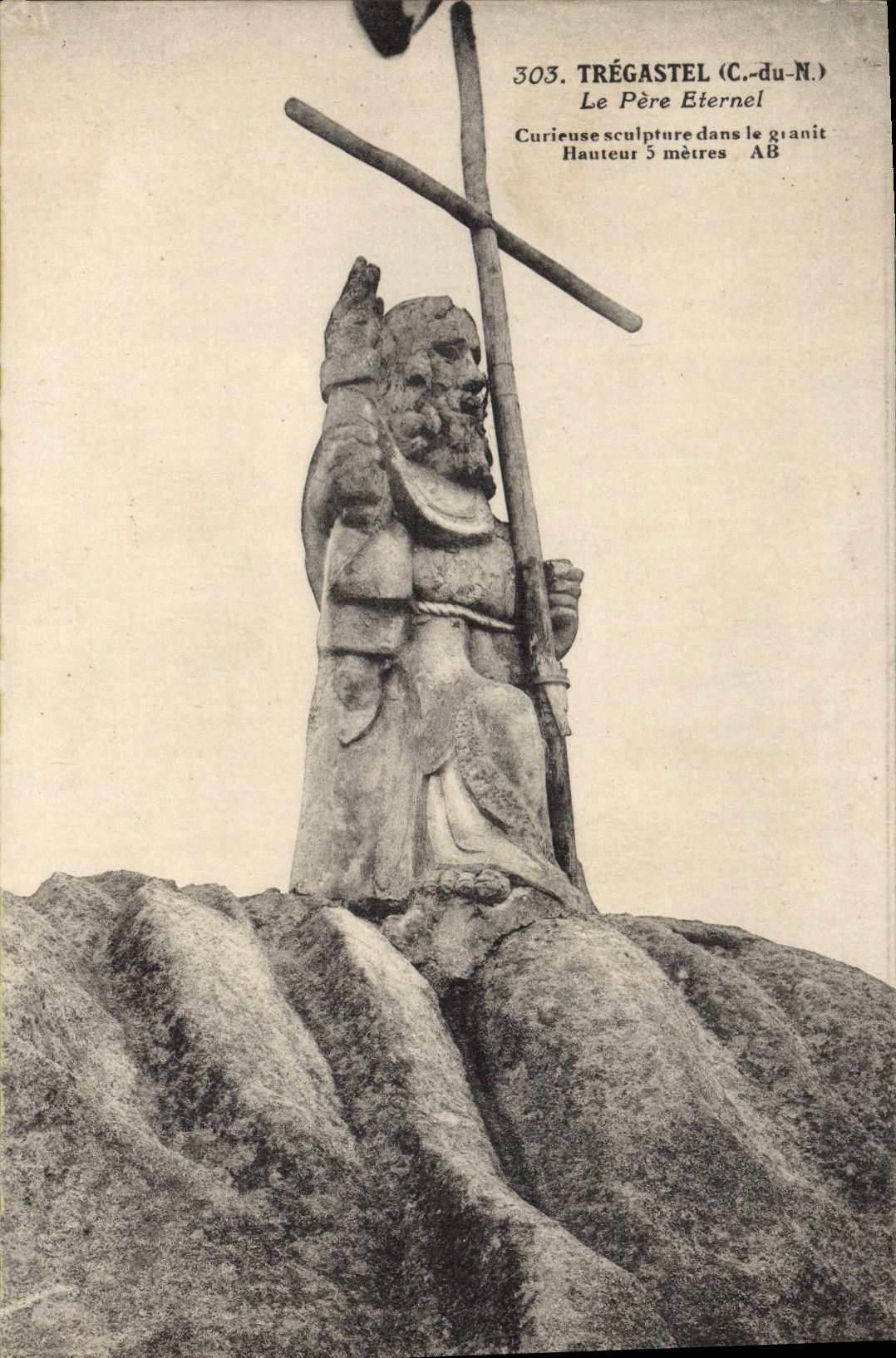 VINTAGE POSTCARD Tregastel our Heavenly Father