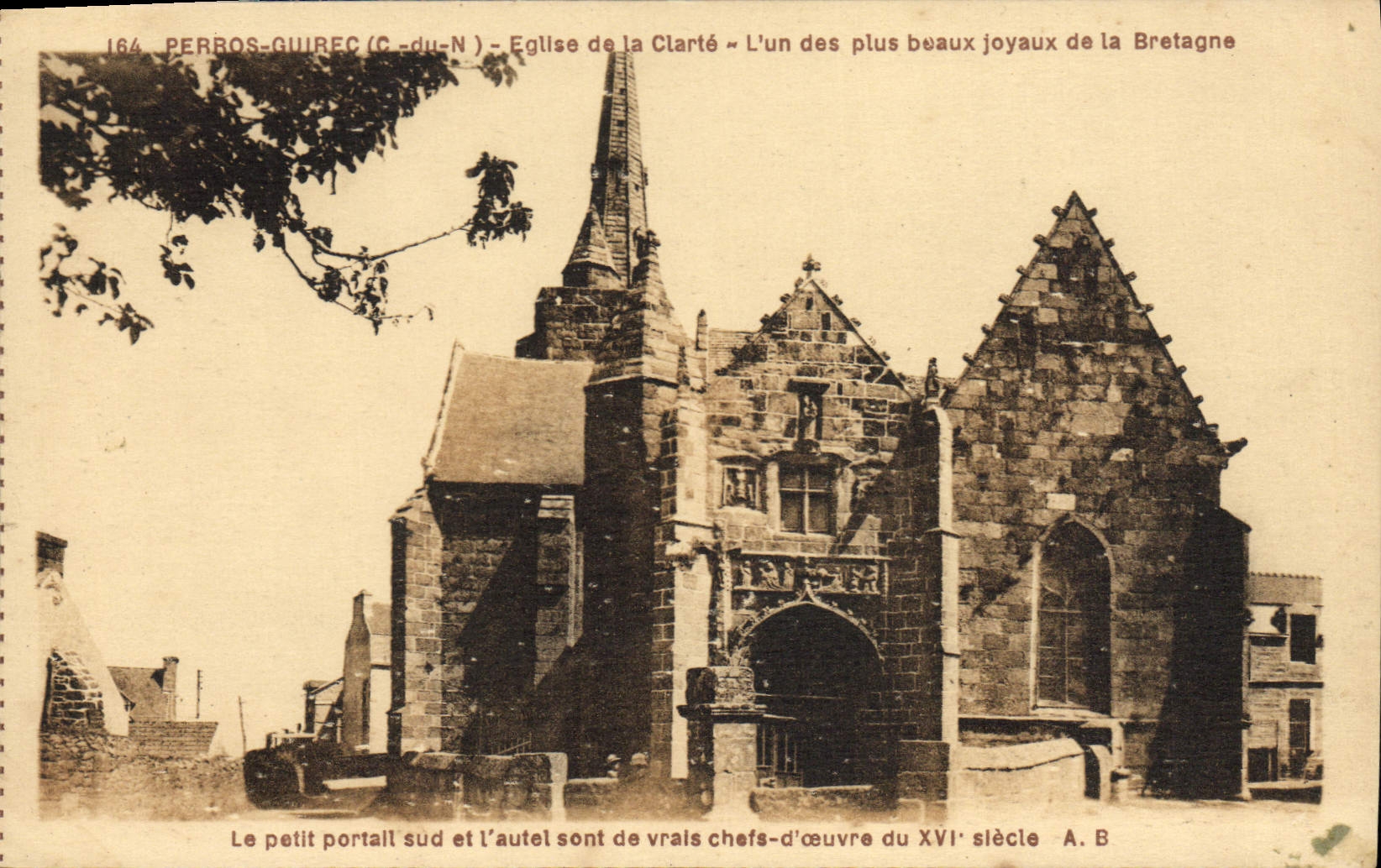 CPA Perros Guirec Eglise de la Clarte L'un des Plus Beaux Joyaux de la Bretagne