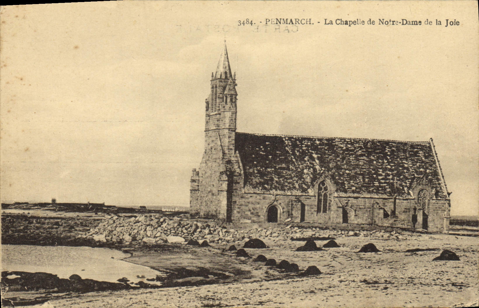 VINTAGE POSTCARD Penmarch La Chapelle of Notre Dame of the Joy