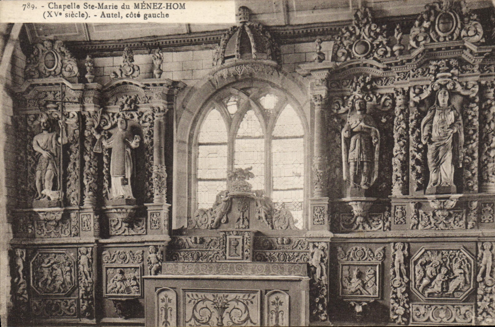 POSTAL Chapelle co de la VENDIMIA. Marie de realiza el lado izquierdo de Hom Autel