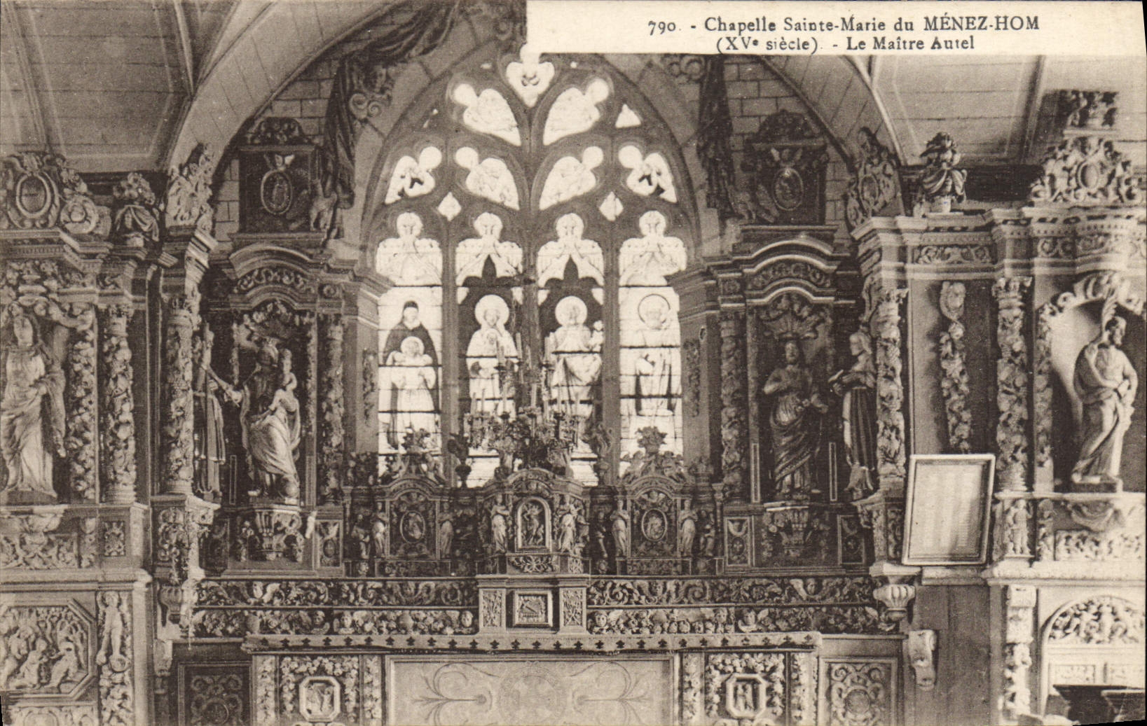 POSTAL Chapelle co de la VENDIMIA. Marie de realiza Hom Maltre Autel