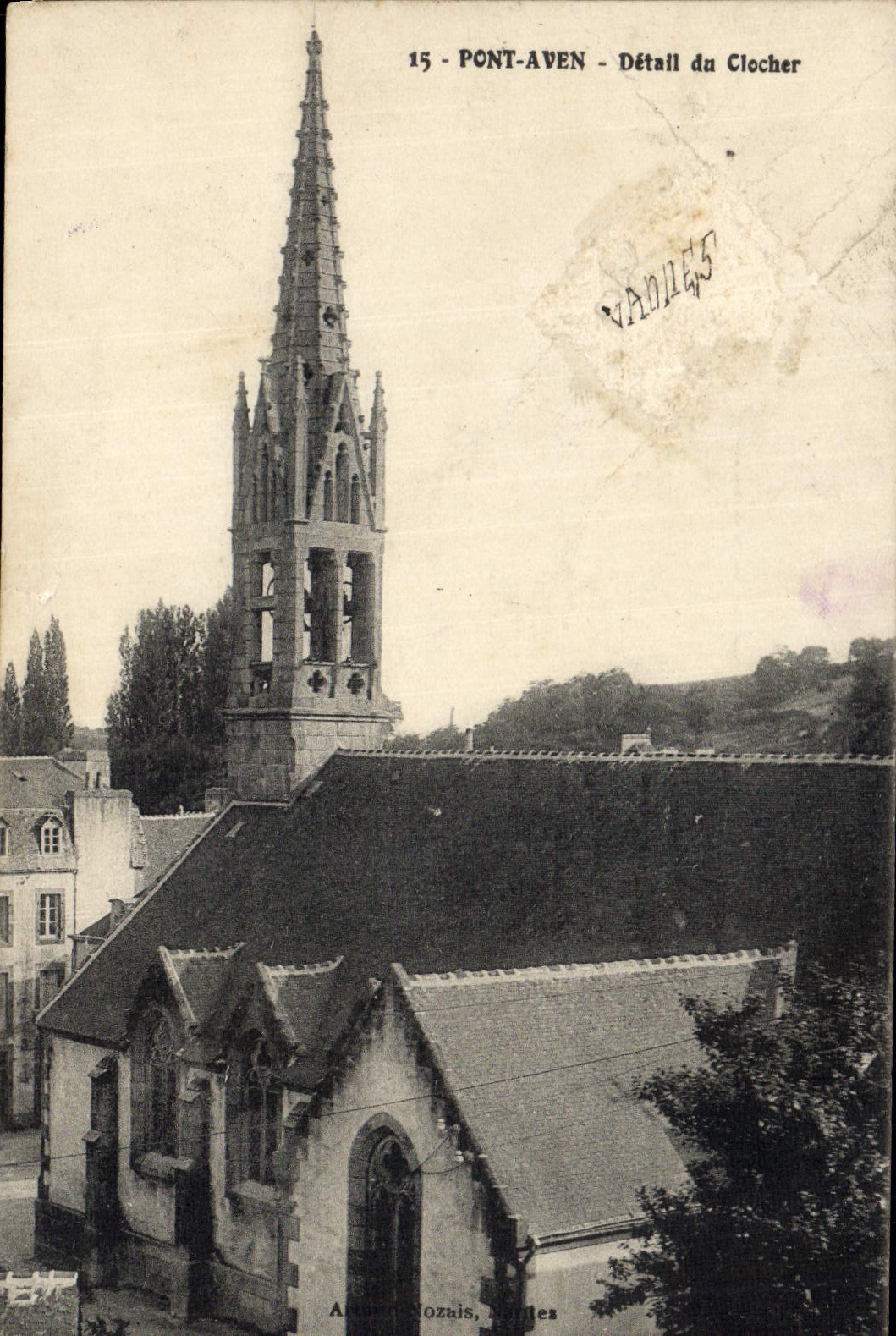 VINTAGE POSTCARD Bridge Swallow-hole Detail of the Bell-tower